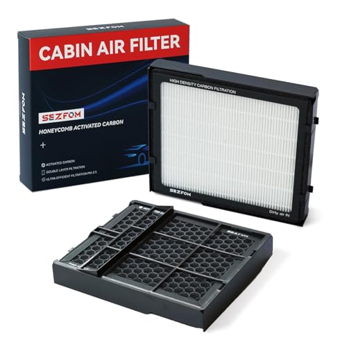 SEZFOM Cabin Air Filter for Toyota RAV4 Camry Corolla Highlander Sienna Prius Avalon(2018-2025) Lexus RX NX ES UX Dual layer Air Filter Replacement with Activated Carbon