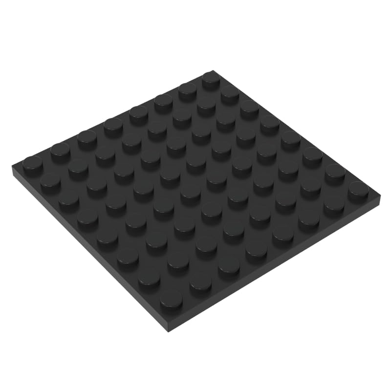 41539 Foundation Plate Plate 8x8 10 Pieces GDS-528 Compatible with Lego Building Blocks Color:Black โ image 1