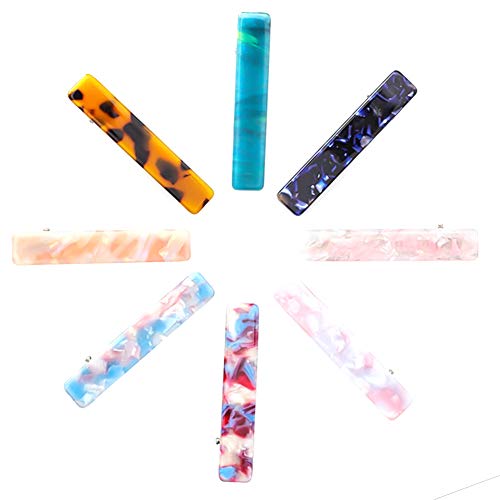 DesertCreations 16 Packs Simple Wild Acetate Clips Marble Pattern Hair Barrettes Duckbill Clip Acrylic Resin Hair Barrettes Hair Accessories for Women Girls Party and Daily Use