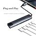 6 in 1 Type C to HDTV Adapter, USB C Hub with LAN Port, 4K HDMI Output USB C Adapter Compatible with MacBook Series, Chromebook, Laptop, Mouse, Keyboard, Flash Drive, Hard Disk