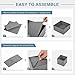 Criusia Drawer Organizer Clothes, 8 Pack Underwear Organizer, Foldable Closet Organizers and Storage Dresser Dividers for Clothes, Socks, Scarves, Ties (Gray)