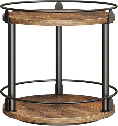 Image of Rellon Spice Rack, 2 Tier Spice Organizer, Kitchen Orgeniser, Spice Holder, for Kitchen Countertop and Cabinet, Compact and Versatile, Rustic Brown.(Not Revolving)
