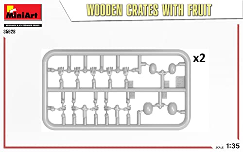 Miniart 1:35 - Wooden Crates with Fruit, Unpainted, Small - Image 3