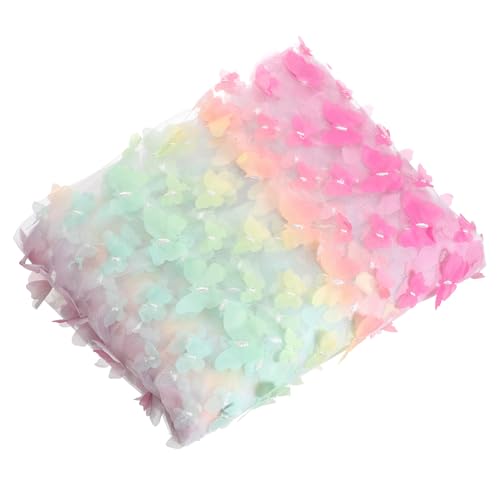 Toile de fond arc-en-ciel en tulle brodé pour décoration d'arche