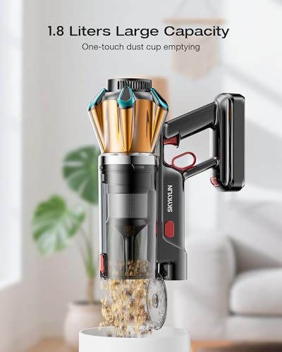 Image of Cordless Vacuum Cleaner, 60Kpa 650W Stick Vacuum with Hurricane Mode, 70-Min Runtime, Anti-Tangle Brush, Self-Standing, LED Display, Cordless Vacuum for Pet Hair, Carpet & Hard Floor, car
