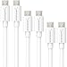 Sabrent [6-Pack] 22AWG Premium Micro USB Cables (X2-6ft + X2-3ft + X2-1ft) High Speed USB 2.0 A Male to Micro B Sync and Charge Cables [White] (CB-MUW3)