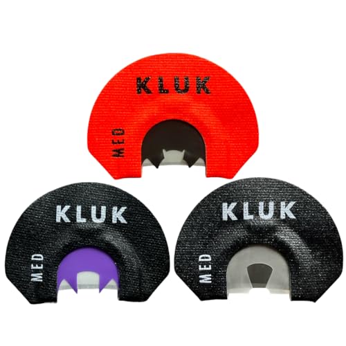 KLUK Custom Calls – Death Sentence Series Mouth Calls 3-Pack, Ultimate Combination of KLUK’s Newest Turkey Mouth Calls, Purple TURKINATOR, GO 2 Ghost and Crying Karen (Medium Stretch)