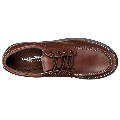 Image of Golden Fox Work Shoe 4 inch Moc Toe Leather Men's Oxford for Construction & Casual