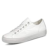 Absatzhöhe: 0 - 3 cm Paul Green Damen 4704 Sneaker Lackleder Super Soft weich gepolstet Uni flexibel, Groesse 38 1/2, weiß