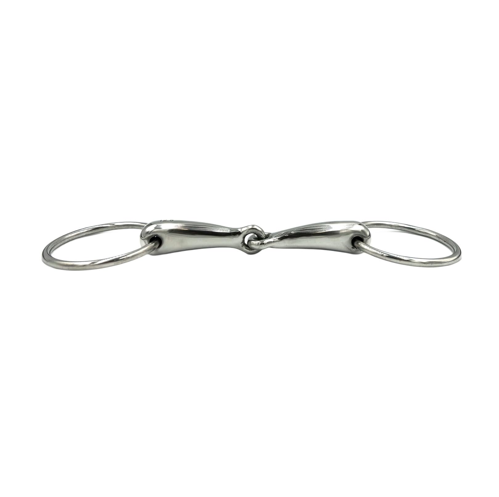 Equine Smile ES0110 Snaffle Bit Hollow Simple Broken Stainless Steel Ring Diameter 65 mm Bit Thickness 18 mm (13.5 cm) - Image 3