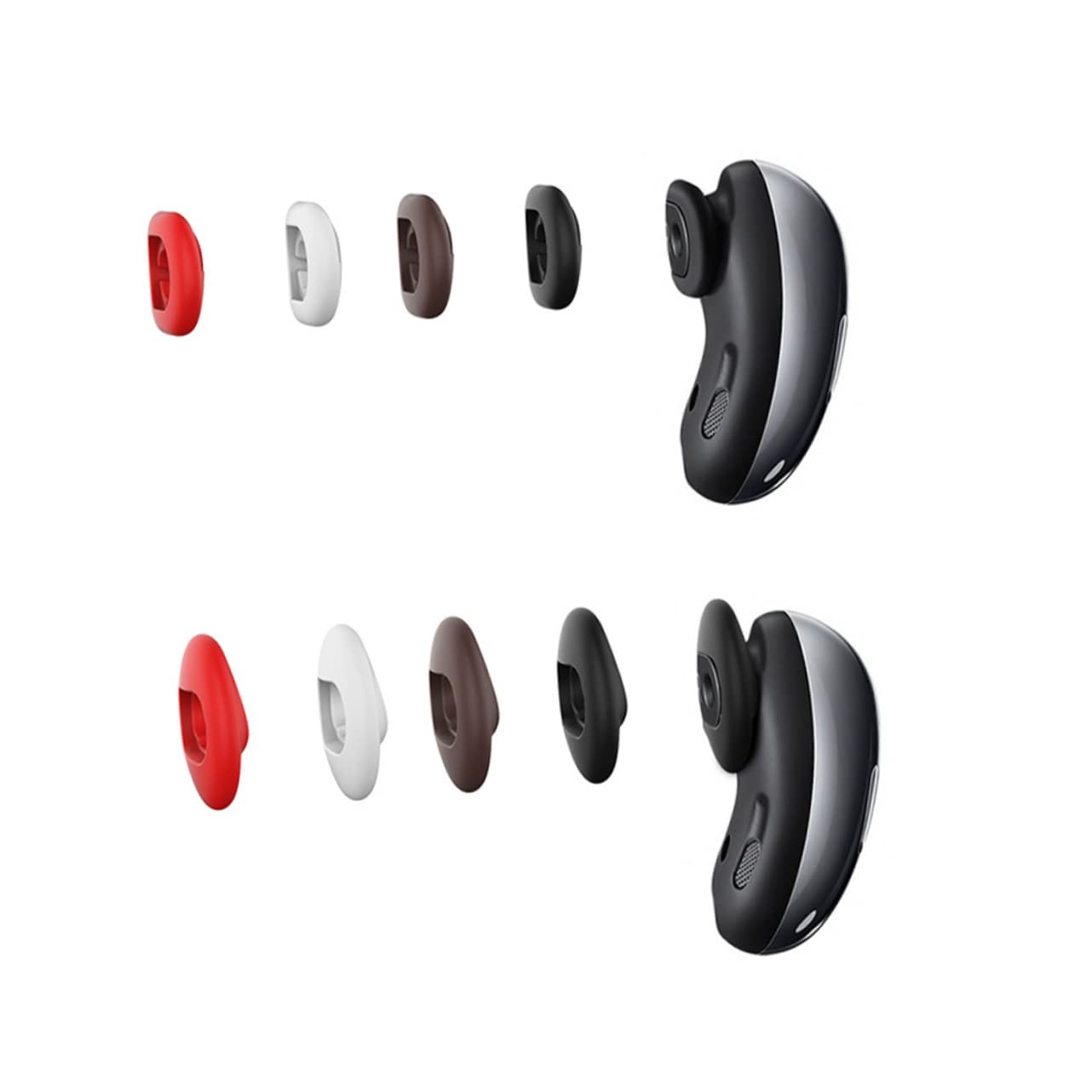 Gatuida 16pares Tapones De Para Auriculares Inalámbricos Compatible Con Buds Live De Negros Rojos y Lavables Seguro Para