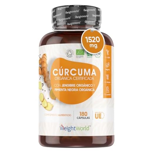 Cúrcuma Orgánica de 1440 mg con Jengibre y Pimienta Negra 180 Cápsulas Veganas - Cúrcuma en Cápsulas Natural Alta Resistencia y Absorción Fuente de Curcumina y Piperina, Ingredientes de Origen Natural