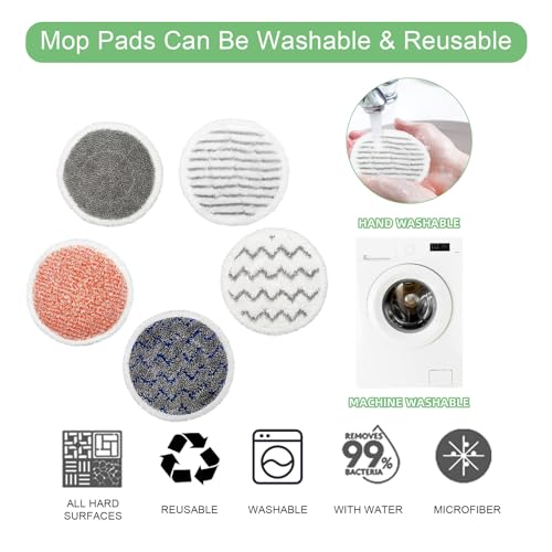 Image of 10-Pack S8201 Steam Mop Replacement Pads, Microfiber Dirt Grip Washable Pads Compatible with Shark S8001 S7001 S7201 S7000AMZ S7000 S7005 S7020 S7001C for Hardwood Tile Laminate Floors
