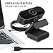 immagine 3Webcam 1080P con Microfono – Webcam HD per Computer, Laptop, PC, Desktop - Web Camera USB per Video Chiamata Registrazione Conferenza, Live Streaming, Webinar - Compatibile con Windows Android iOS