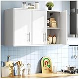 SIMPLE HOGAR Alacena,Alacenas para Cocina con Laminados Ajustables,Alacenas Flotante,Gabinete para Cocinas con Tres Puertas...