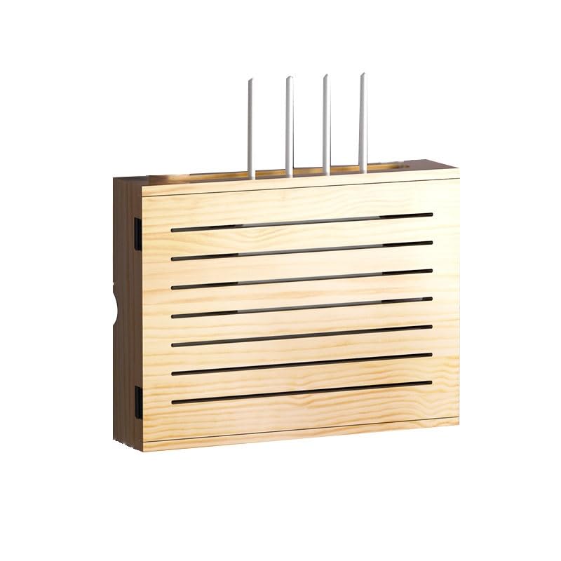 Boîte de Rangement for routeur, boîtiers Wi-FI, étagères murales décoratives, Cache-câbles TV, Organisateur dissimulé et réglable for la Maison(Yellow,42.5x32.5x10cm)