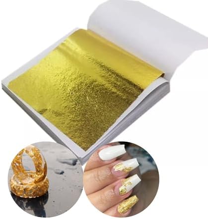 100 Folhas Ouro Gold Para Restauração, Decorativo Douramento Ou A...