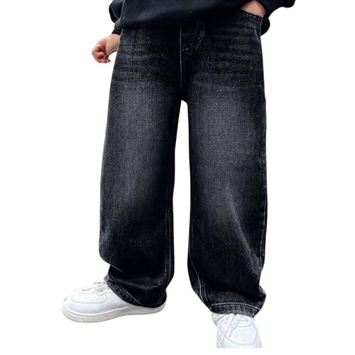 Anjikang 2025 Boys Baggy Jeans Casual Baggy Straight Leg Denim