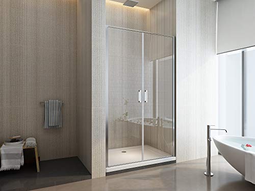 Porte de douche 6 mm profilé chromé design de 92 à 96 cm - 3