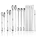 17 Pack Lab Spatula - Micro Lab Spoon/Scoop with Nickel Stainless Steel- Laboratory Mixing Spatula Sampling Spoon for Powders Gel Cap Filler, Capsule Filler 0 00