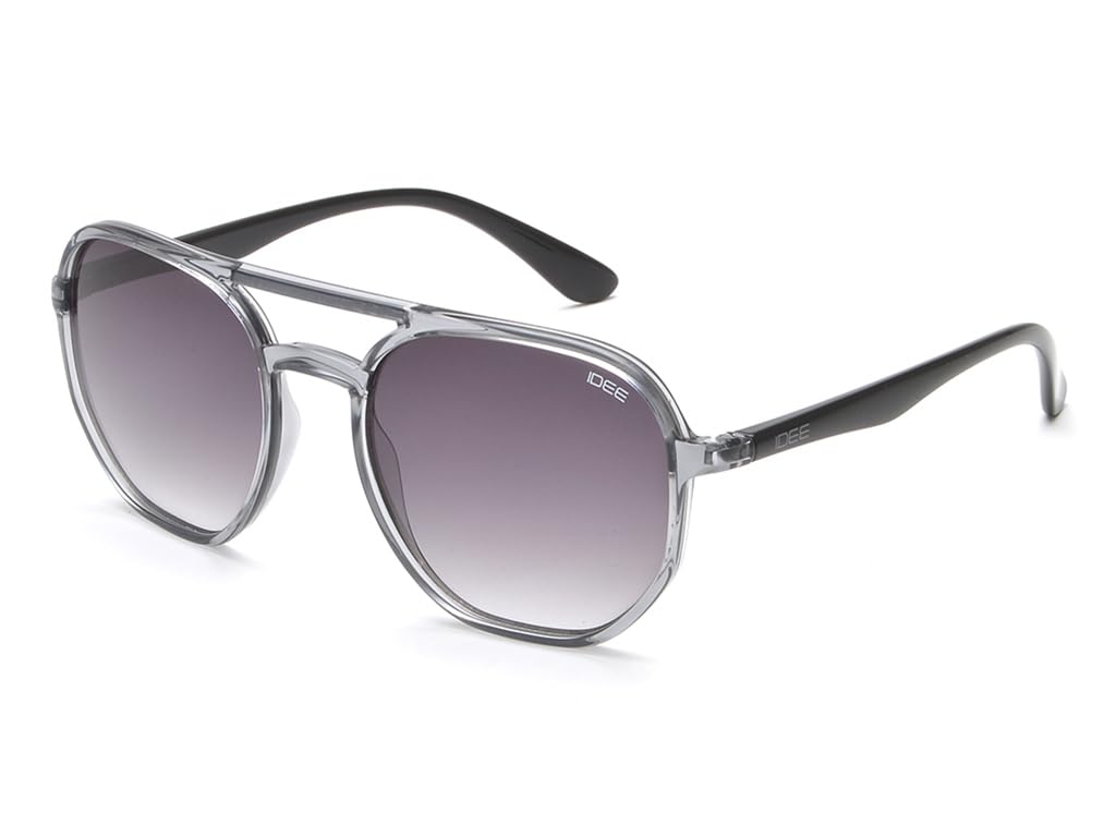 IDEE100% UV protected sunglasses for Men | Size- Medium | Shape- Square | Model- IDS2952C5SG (Grey)