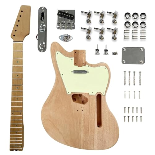 Unfinished Guitar Body DIY Electric Guitar Kit Mahogany Body And Neck Maplp Fretboard And Other Accessories