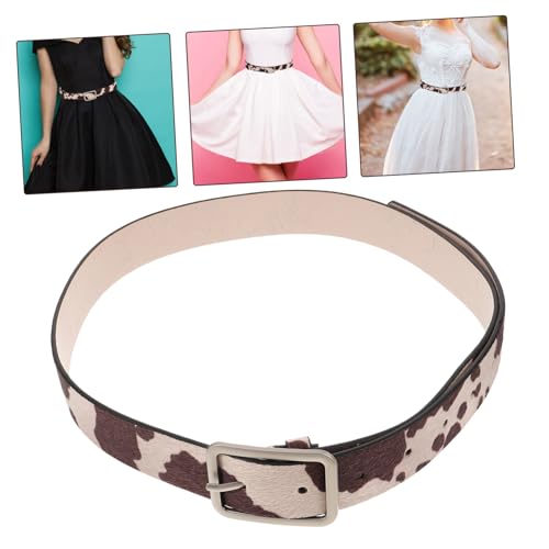 BESTYASH Adjustable Cow Print Western Belt for Women PU Faux Horsehair Material Fashionable Animal Pattern for Jeans Pants Casual Daily Wear2