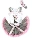 Petitebella Cowgirl Hat Boot White Shirt Grey Pink Baby Skirt Girl Outfit 3-12m