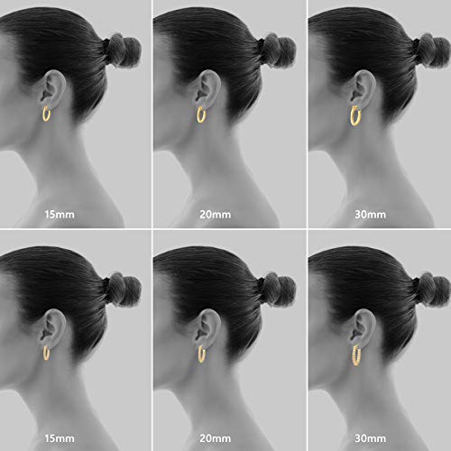 Gacimy Hoop Earrings for Women, 14K Gold Plated Hoops with 925 Sterling Silver Post4