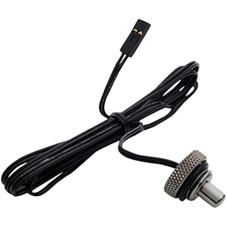 XSPC G1/4 Inline Temperature Sensor - 10k Sensor With 50cm Cable, Matte Black
