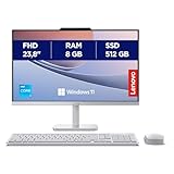 Lenovo A100 All-in-One Desktop PC | 23.8 inch Full HD | Intel Core i3-N305 | 8 GB RAM | 512 GB SSD | Wi-Fi 6 | Windows 11 Home | Wireless EOS Keyboard and Mouse | Cloud Grey |