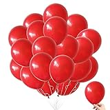 BTZO 風船 バルーン 50個入 5インチ ラウンド スタンドカラー 小さめ ミニ スモール バルーンアート 飾り付け 誕生日 結婚式 パーティー お祭り お祝い 文化祭 イベント レッド