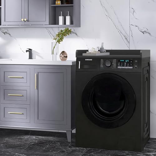 Image of Washer Dryer Countertop Only, 27.5 inch x 27.5 inch Laundry Room Countertop for Folding, Washer and Dryer Countertop Single with Non-Slip Pads, Easy Install Washer and Dryer Topper with Edge Rails Black