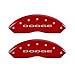 MGP Caliper Covers 12200SDD4RD Fits 2011-2019 Dodge Journey/Grand Caravan (Dual Piston Front Caliper) Engraved with Dodge; Red Powder Coat Finish, (Set of 4)