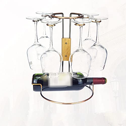 Soporte de vino independiente para 6 copas y 1 botella miniatura 7