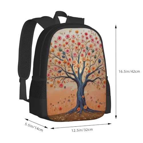 Beautiful Backpack Floral Tree Blossom Bloom 17 Inch Large Durable Book Bag Double Zipper Backpack Unisex3