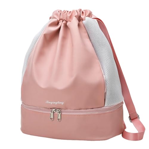 Mochila Bolsa Treino Academia Esportiva Passeios Tipo Saco (Rosa)