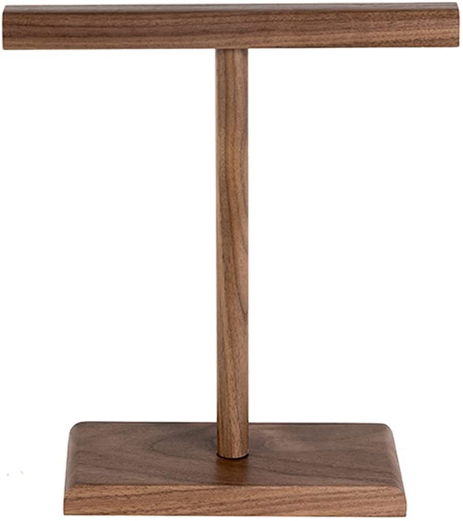 MRKU Headphone Stand Holder Headset Hook Hanger Desktop Dual For Desk Beech And Walnut Gaming Creative Display