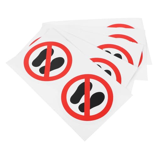 KICHOUSE 10Pcs No Stepping Safety Label Decals Peel and Stick Warning Stickers for Workplace Safety Strong Adhesive for Industrial Use No Step Warning Decals