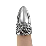 Boho Adjustable Finger Nail Ring: Nail Armor Fingertip Claw Ring - Protective Fingernail Armour and Bold Statement Jewelry
