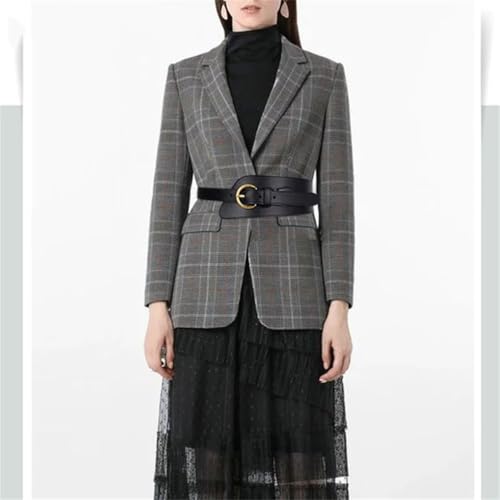 Women's Cowskin Wide Belt For Coat Decorative Sweater With Jeans Dress Suit Waist All-Match Girdle4