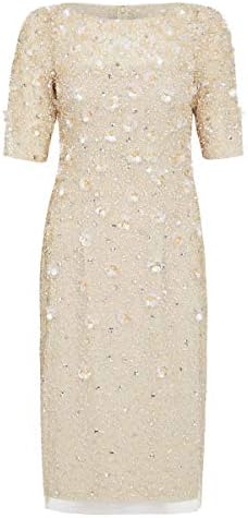 Adrianna Papell Womens Beaded Cocktail Dress - Image 6