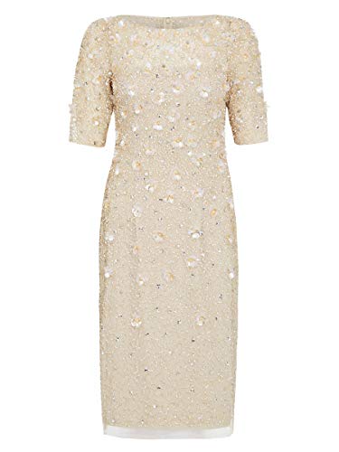 Image of Adrianna Papell Womens Beaded Cocktail Dress