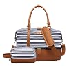 Sucipi Sac de Voyage Femme, Sac Weekend Polochon en Toile PU Cuir Grand Femme avec Poche à Chaussure et Trousse de Toilette
