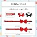cobee 2 Pcs Velvet Cat Collar, Cat Bow Tie with Bell and Bowtie, Red Black Adjustable Removable Kitten Collar for Cats Kitten Puppy Pet Accessories