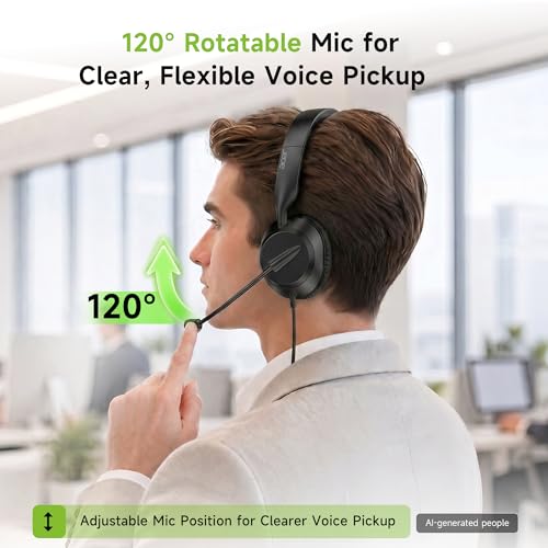 Acer Headset with Microphone for PC, ENC Noise-Cancelling Mic, USB-C/USB-A - image 4