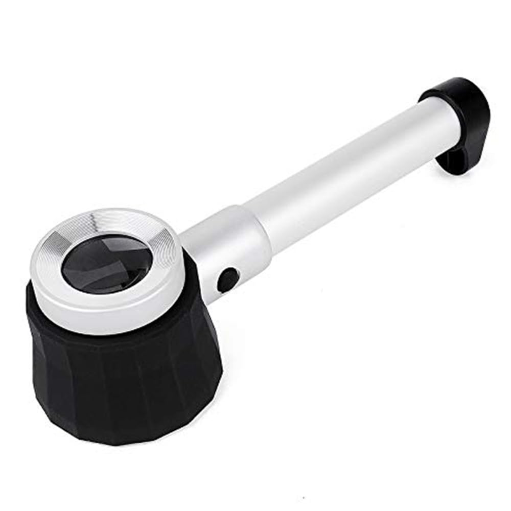 10x Premium 3-LED Hand-held Aluminium Alloy Magnifier with Measurement Scale & Illumination
