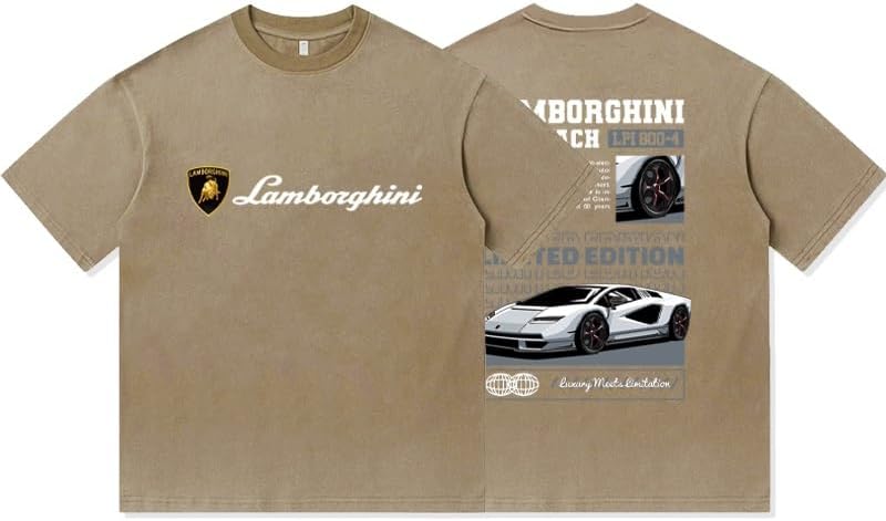 [HCIRJF] ランボルギーニ ウルス S 2022 2023 2024 2025 関連車両向け Tシャツ レーシング 夏季 半袖