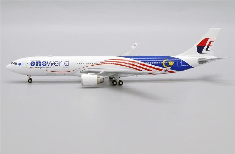 JC Wings Malaysia Airlines for Airbus A330-300 ONEWORLD Livery 9M-MTE with Antenna 1/400 DIECAST Aircraft Pre-Built Model