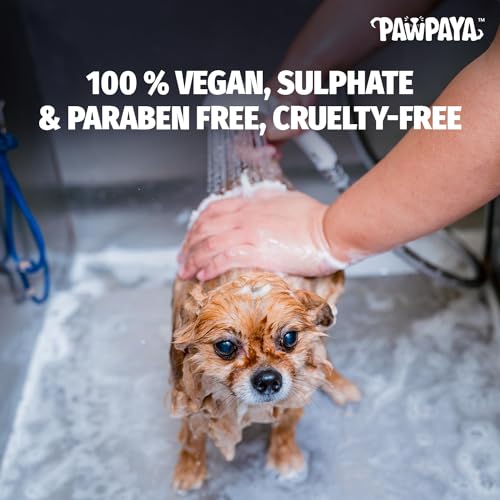 Image of Pawpaya Shampoo Pawpaya Shampoo for Dogs | Gentle Deep Cleansing Formula for Healthy Skin & Soft, Shiny Coat | Suitable for All Dog Breeds & Coat TypesDogs (Whitening Shampoo)